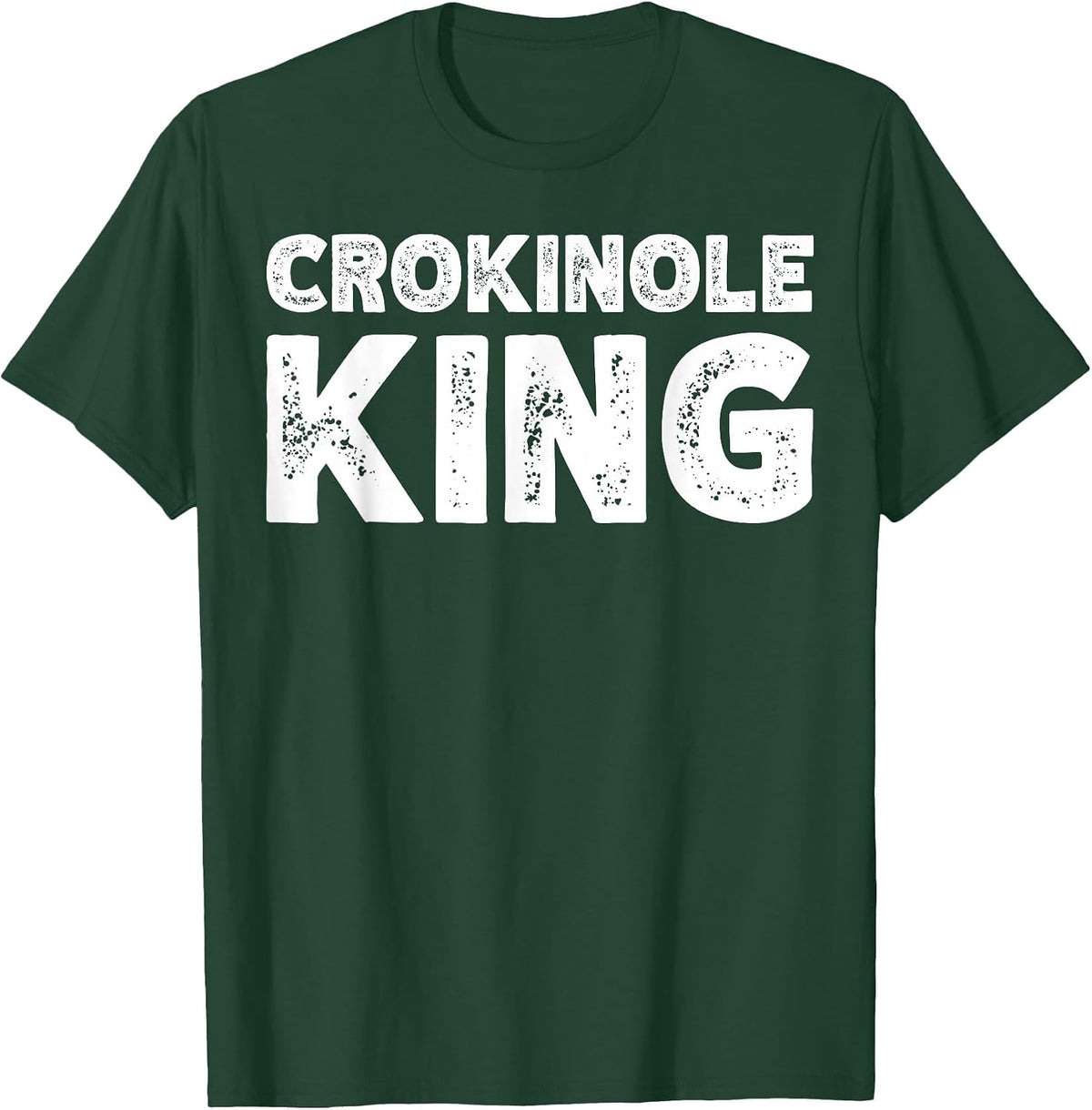 Crokinole Board Game T-Shirt - Dark Green