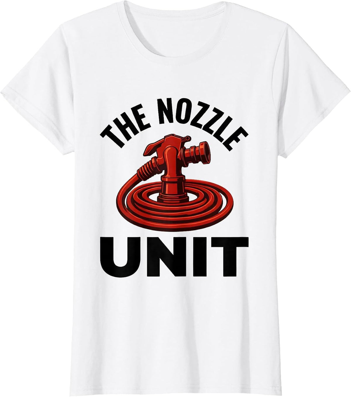 Women's THE NOZZLE UNIT Funny Firefighter Tribute Gift Kids T-Shirt - White