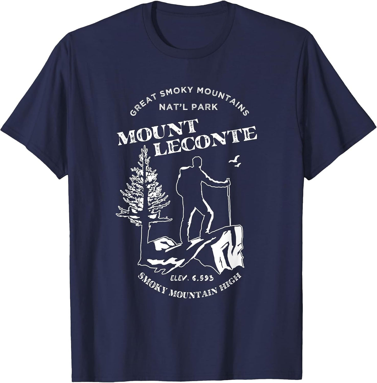 Mt. Leconte Shirt - Great Smoky Mountains T-Shirt - Navy Blue