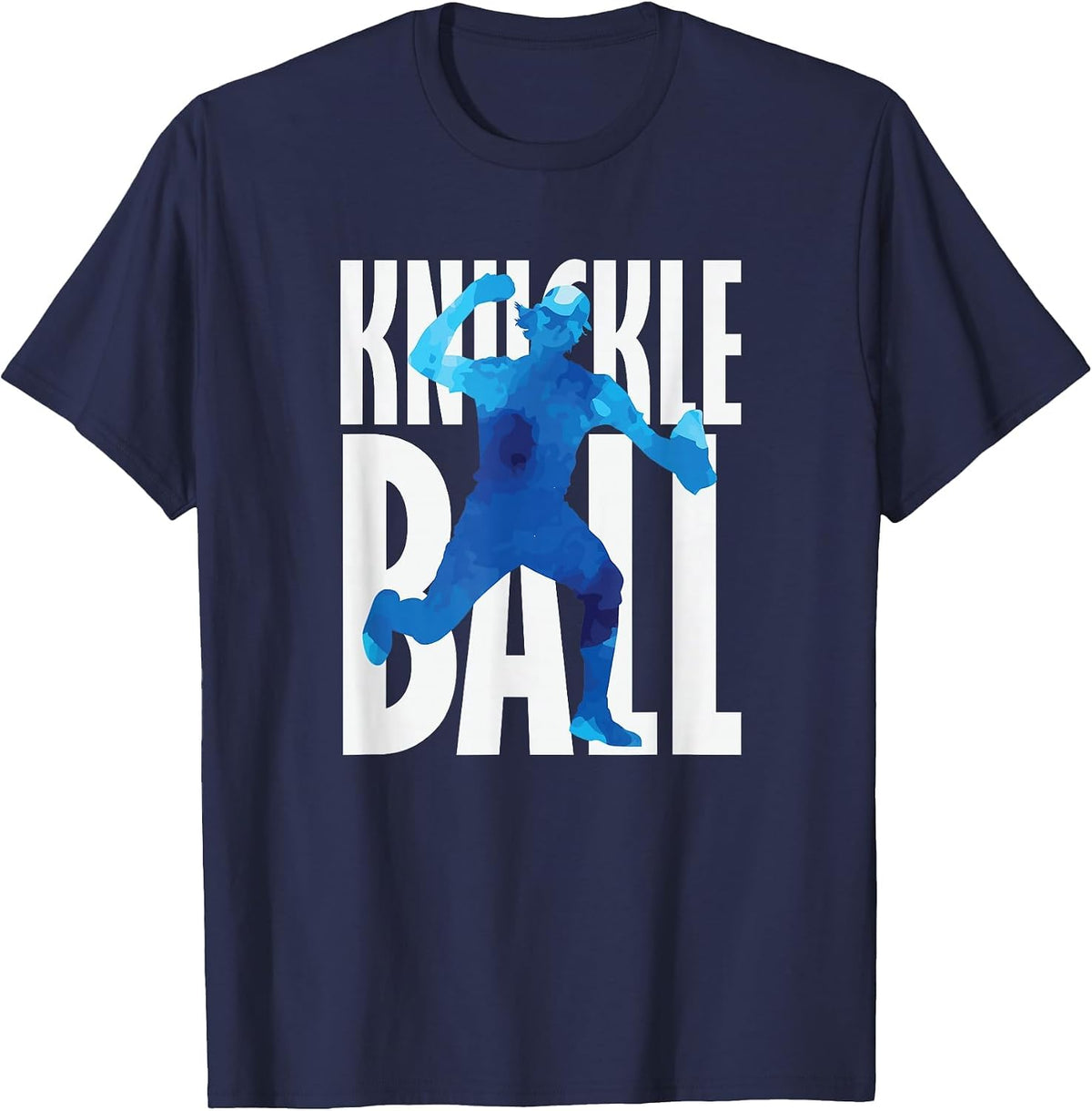 Knuckleball Baseball T-Shirt - Navy Blue