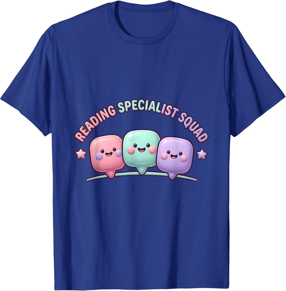 Reading Specialist Squad Cute Kawaii Literacy Teacher Team T-Shirt - Royal Blue