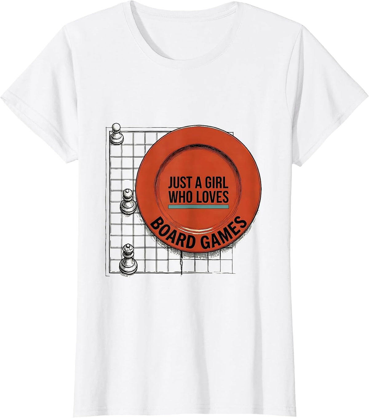 Just A Girl Who Loves Board Games Funny Fan Humor T-Shirt - White