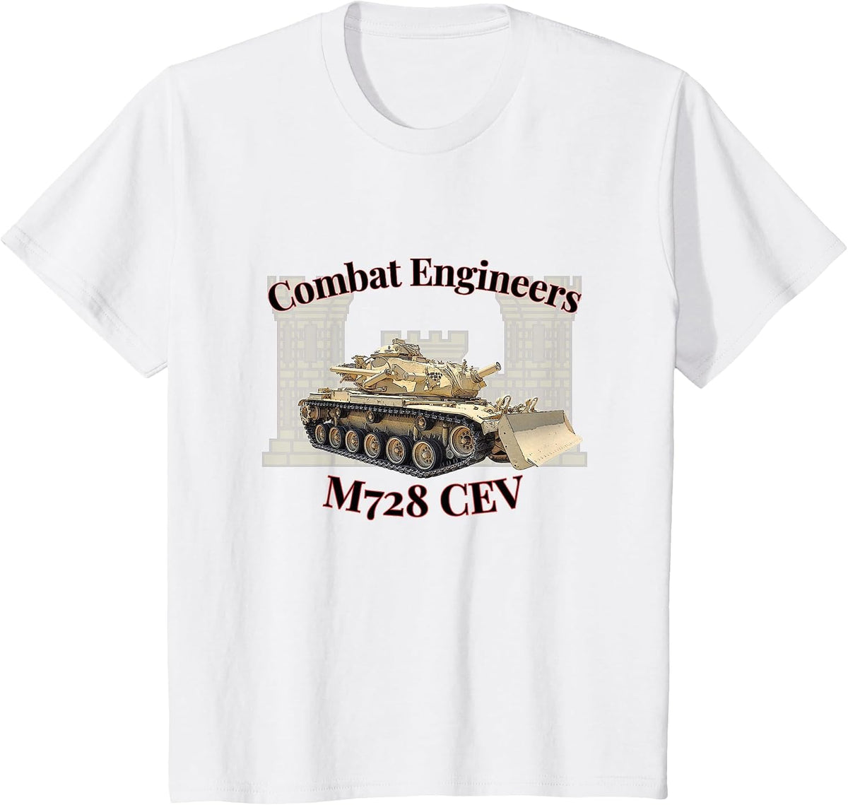 Combat Engineers U.S. Army M728 CEV T-Shirt - White
