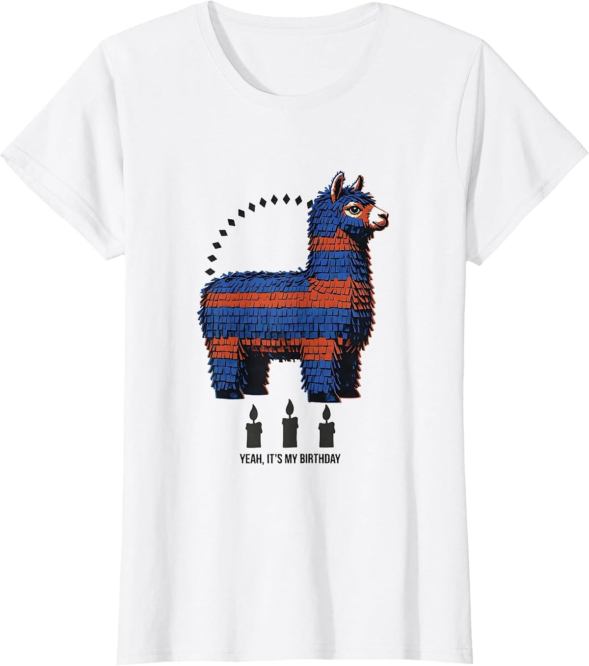Yeah, It's My Birthday Funny Llama Pinata Gamer Bday Boy T-Shirt - White
