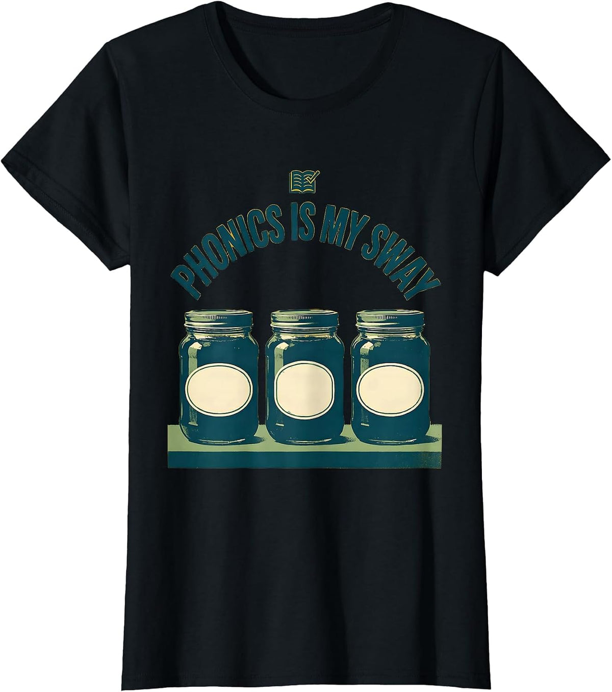 Phonics Is My Sway Funny Reading Teacher Literacy Humor T-Shirt - Black