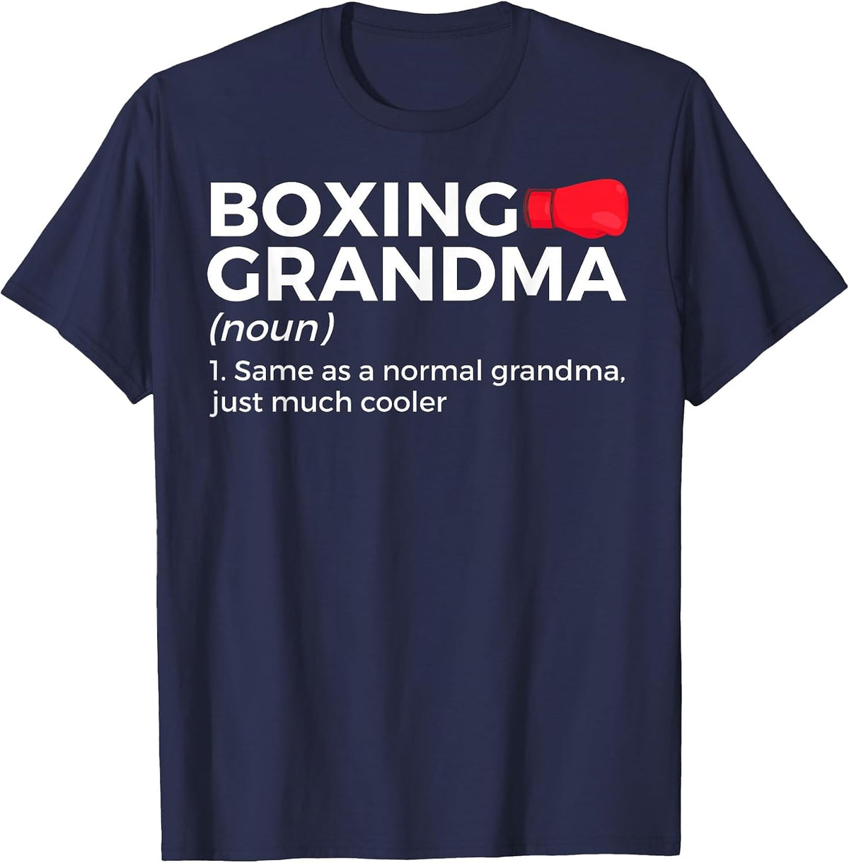 Funny Boxing Grandma Definition T-Shirt - Navy Blue