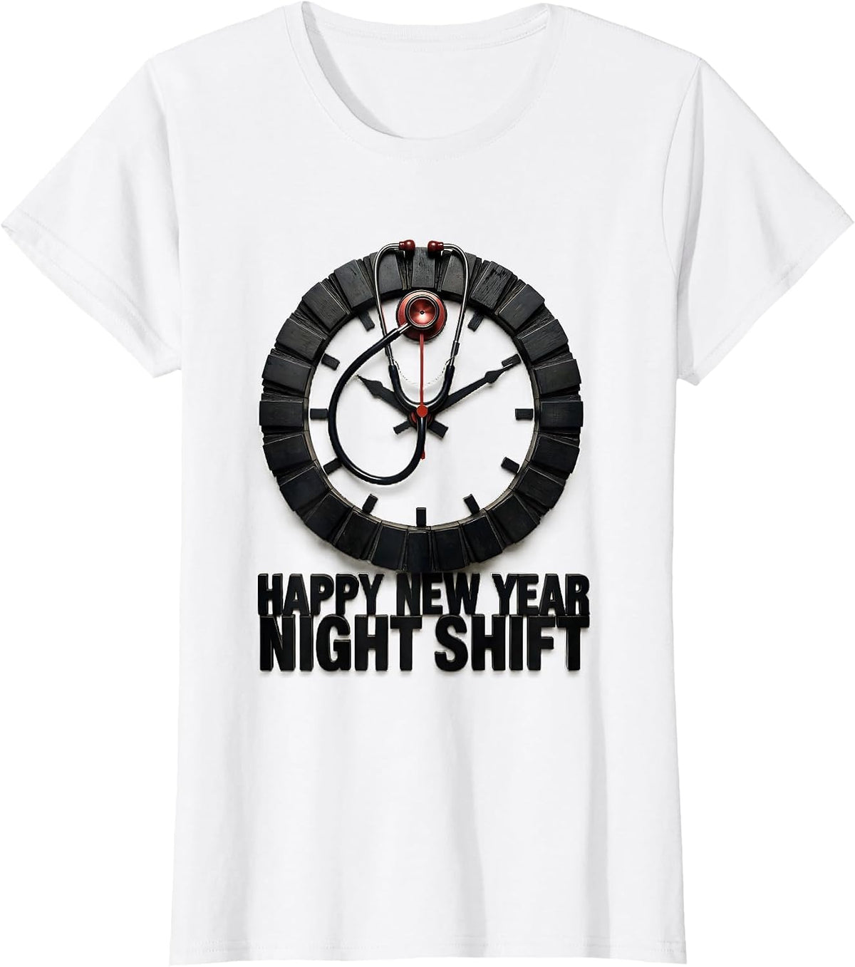 Happy New Year, Night Shift Funny Nurse Crew New Year Eve T-Shirt - White