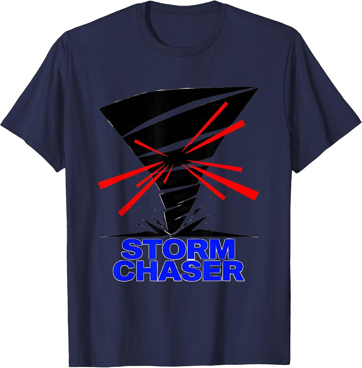 Storm Chaser Futurist Dynamism Weather Enthusiast T-Shirt - Navy Blue