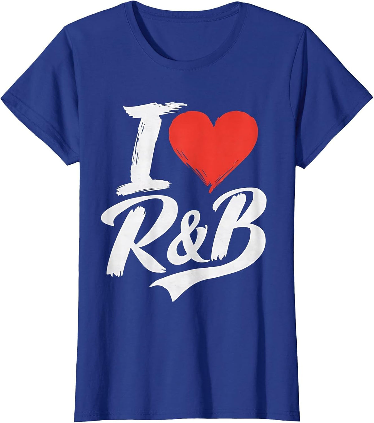 I Love Heart R&B Music I Love R&B Retro Music Fan T-Shirt - Royal Blue