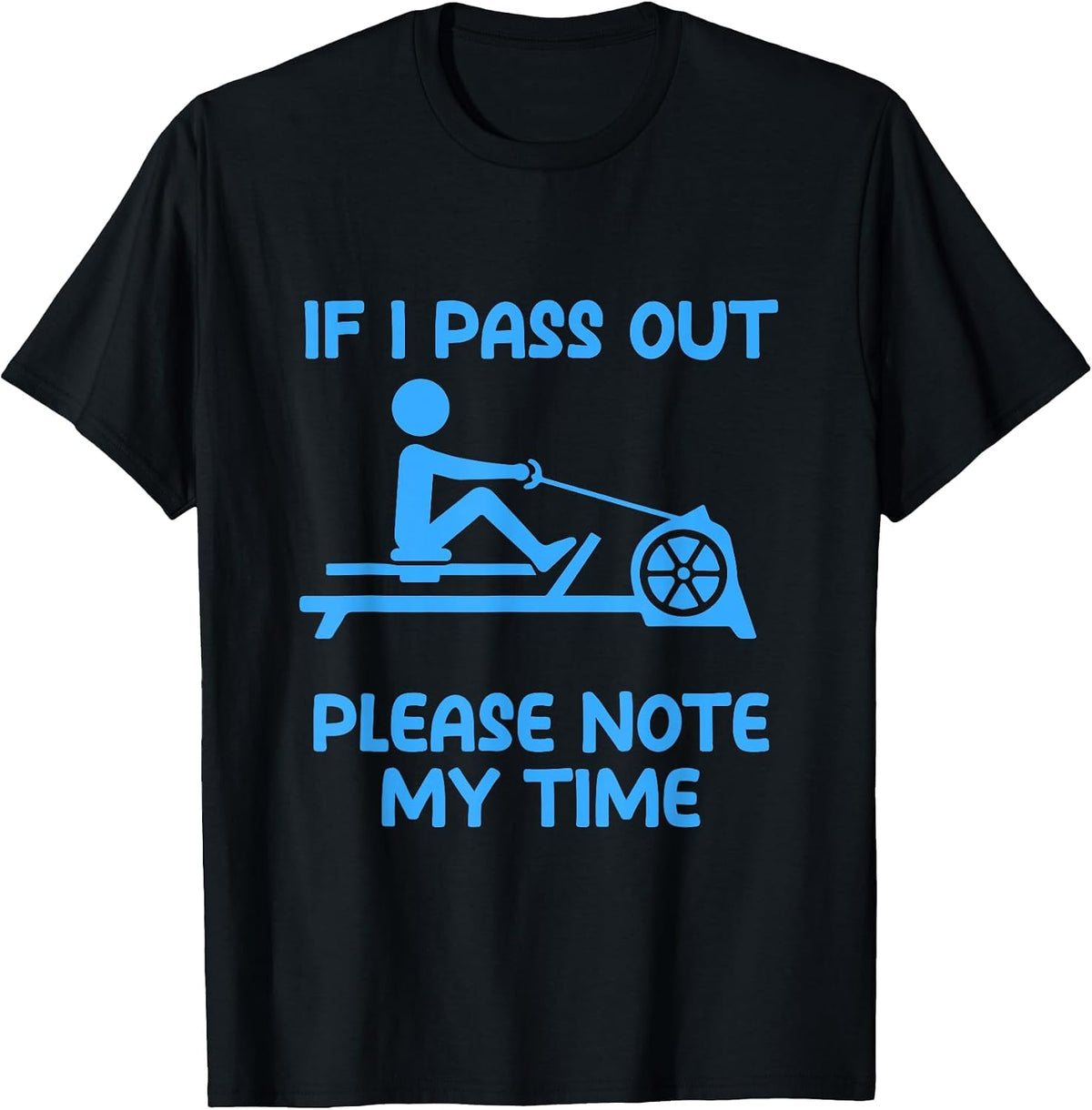 Funny ERG Machine Gym Ergometer Rowing Exercise T-Shirt - Black