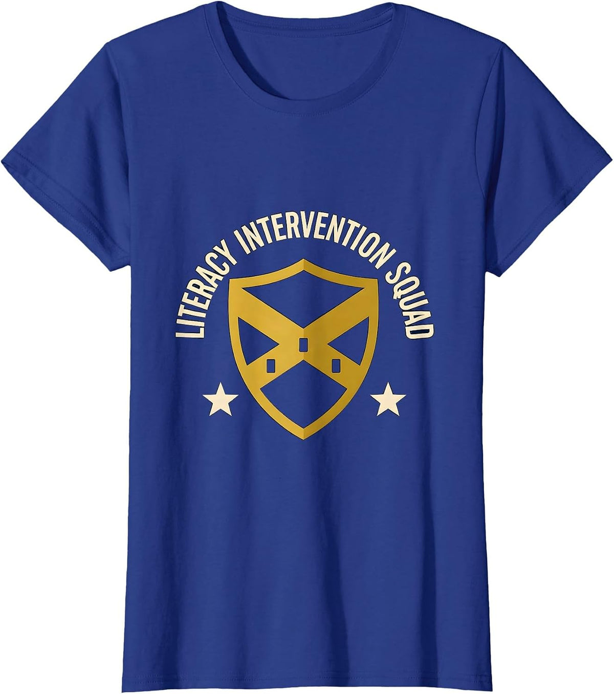 Women's Literacy Intervention Squad Reading Teacher Phonics Squad T-Shirt - Royal Blue