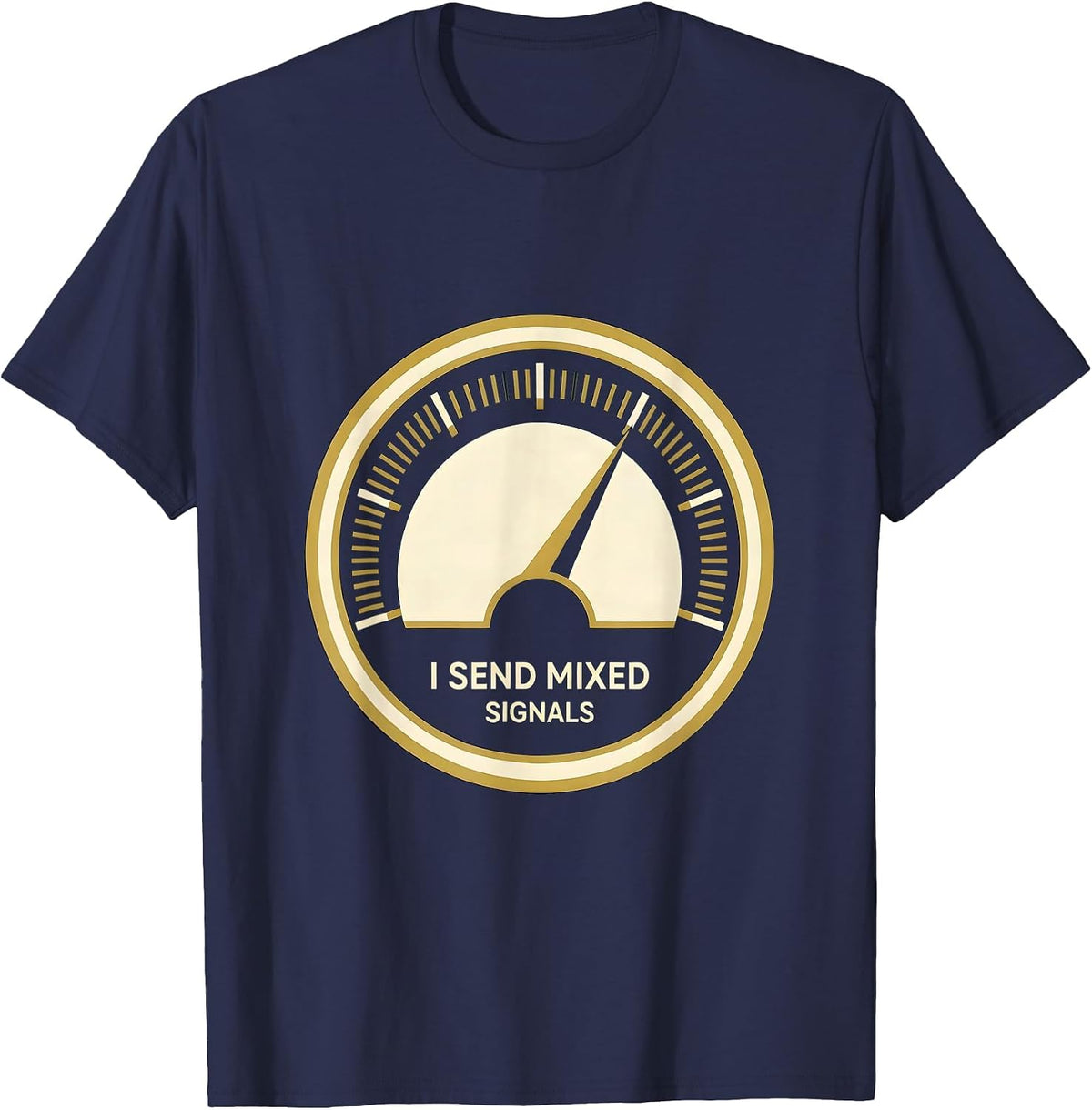 Men's I Send Mixed Signals Funny Ham Radio Operator Humor T-Shirt - Navy Blue
