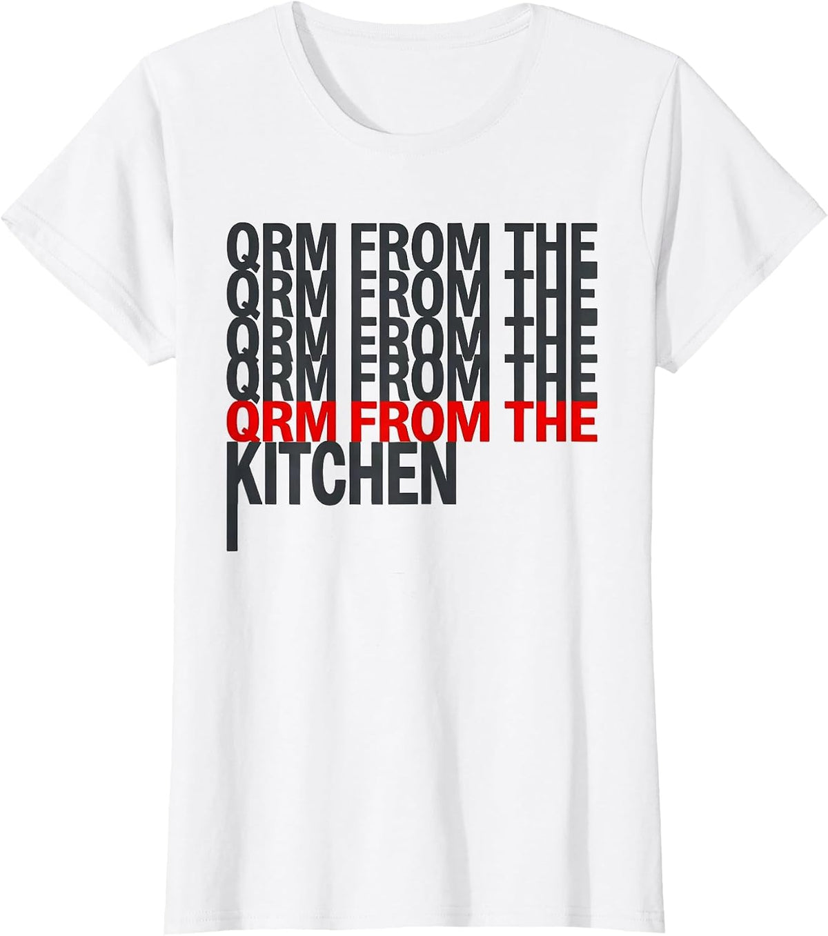 Women's QRM From The Kitchen Funny Ham Radio Operator Hobbyist Humor T-Shirt - White