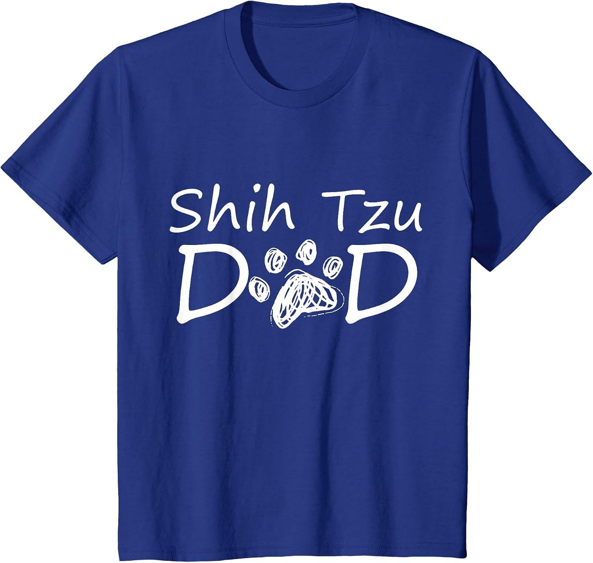 Shih Tzu Dad Breed Daddy Puppy Dog Owner Father Papa T-Shirt - Royal Blue