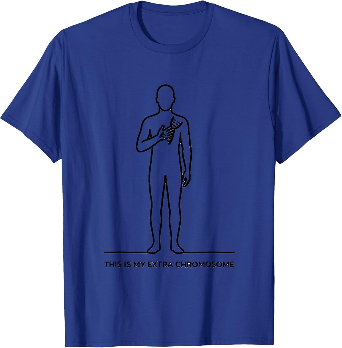 Men's This Is My Extra Chromosome Inspirational Down Syndrome T-Shirt - Royal Blue