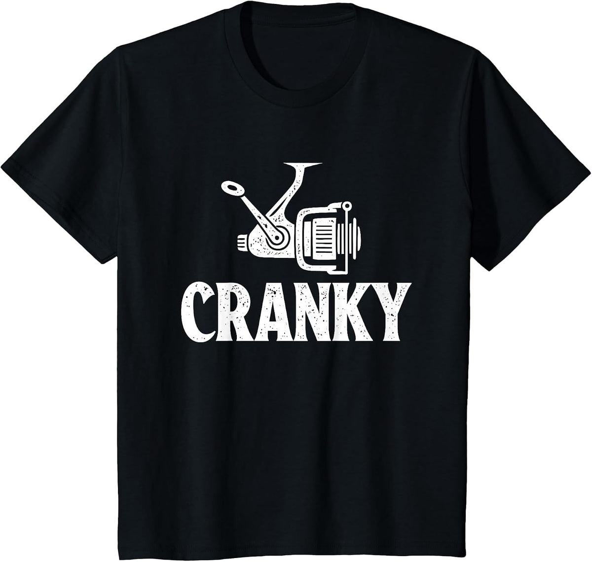 Cranky - Fishing Lover Fisherman Angler Angling T-Shirt - Black