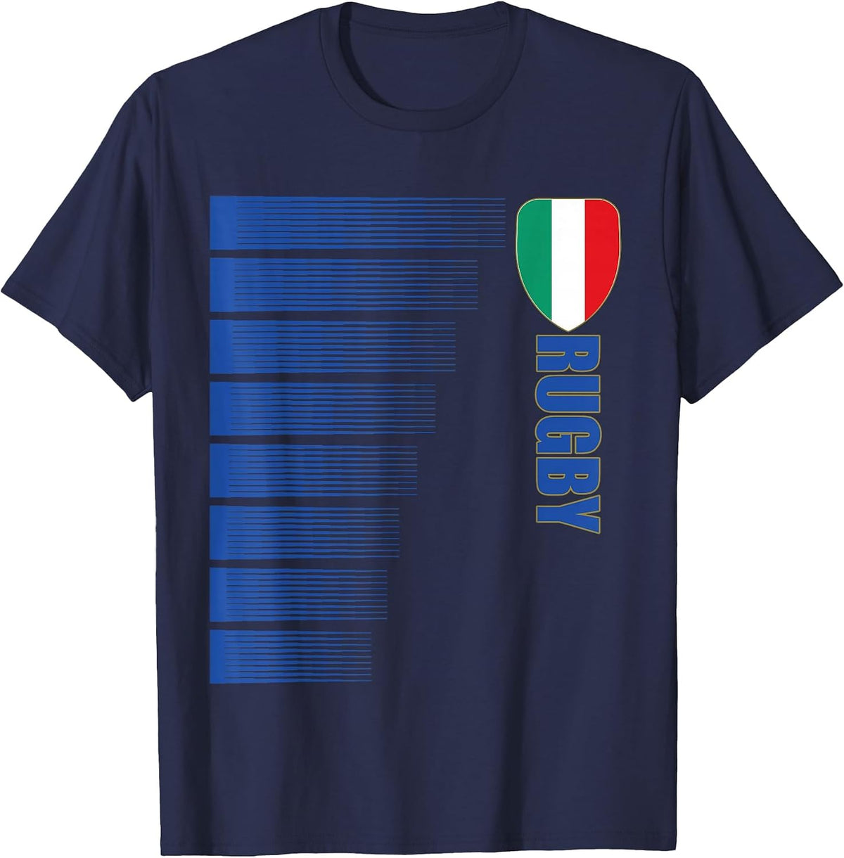 Italy Rugby Jersey Italian Rugby 2 Sided T-Shirt - Navy Blue