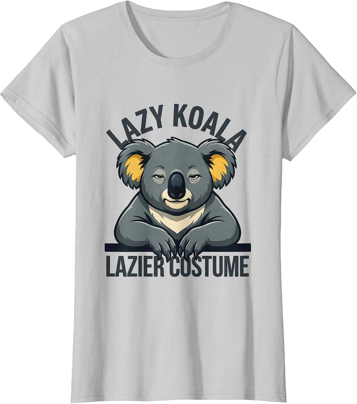 Lazy Koala Lazier Costume Funny Koala Lover Halloween Party T-Shirt - Silver Grey