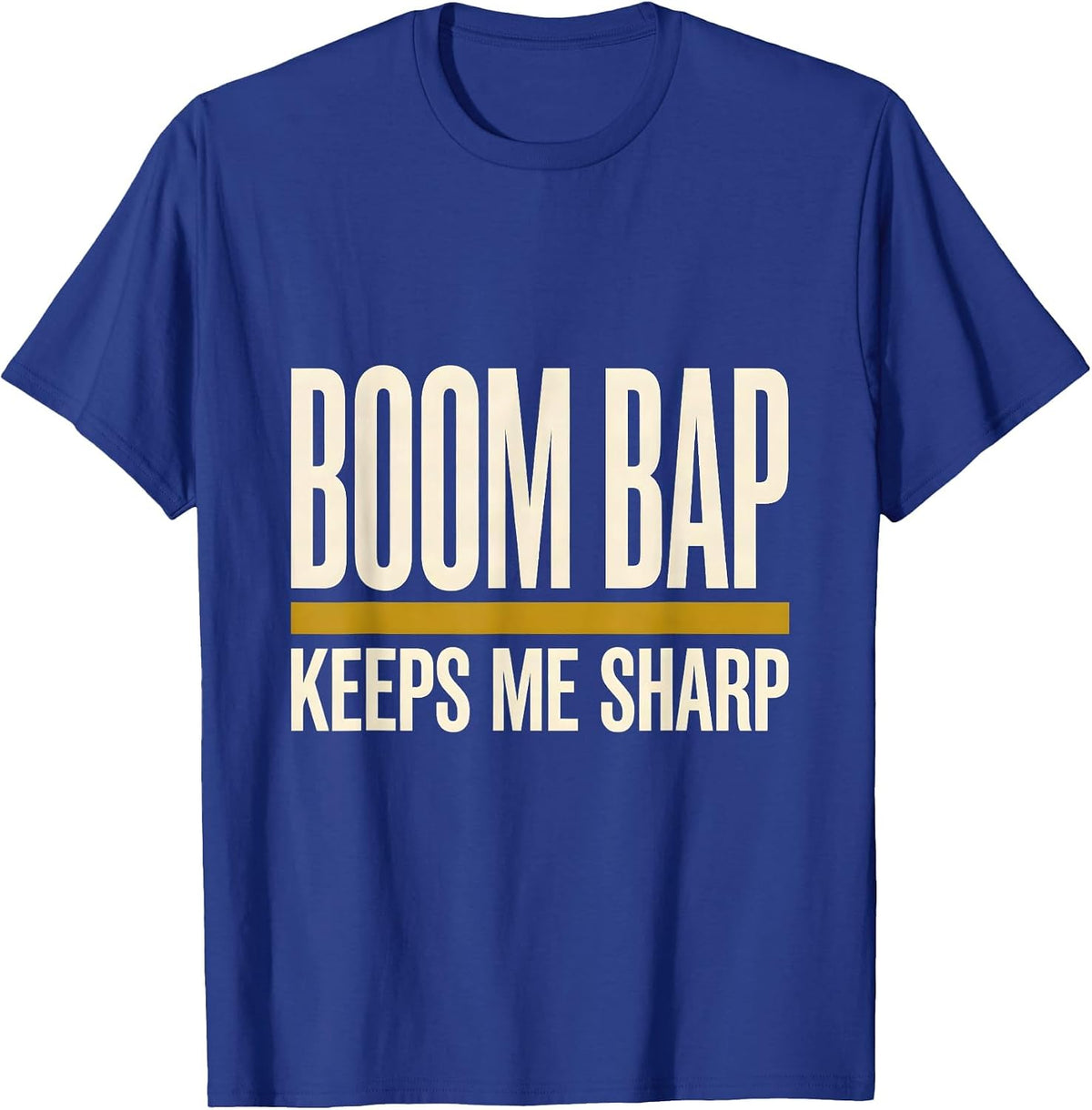 Men's Boom Bap Keeps Me Sharp Vintage Rap Lyric Quote Old School T-Shirt - Royal Blue