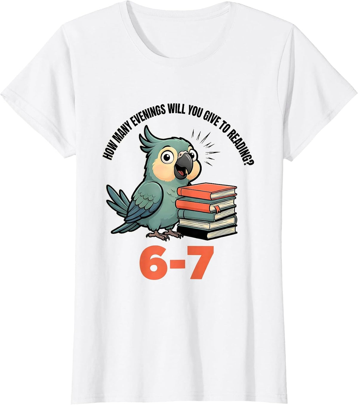 Women's How Many Evenings Will You Give To Reading? 6-7 Teacher T-Shirt - White