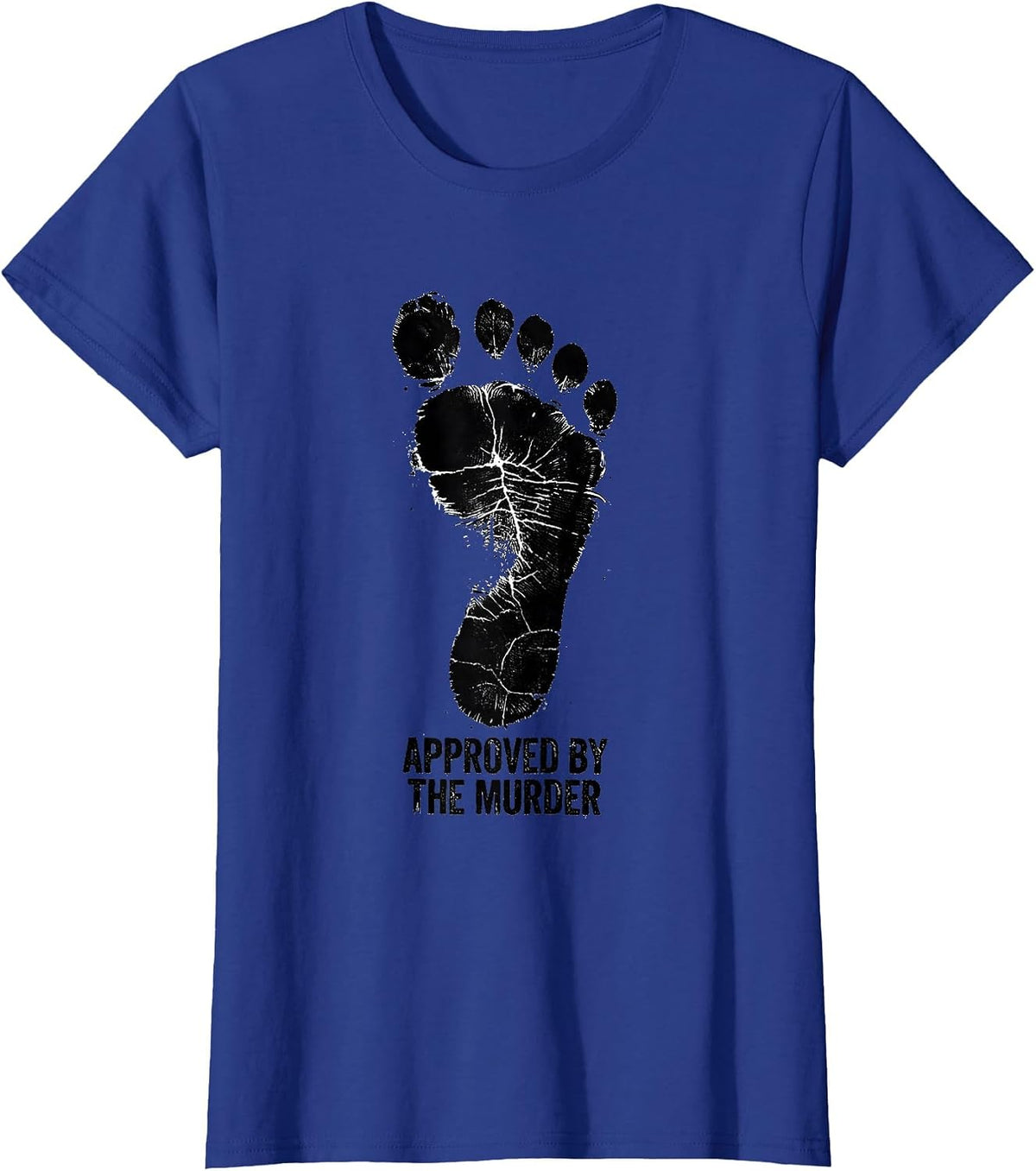 Women's Approved By The Murder Rubber Stamp Crow Bird Fan Humor T-Shirt - Royal Blue