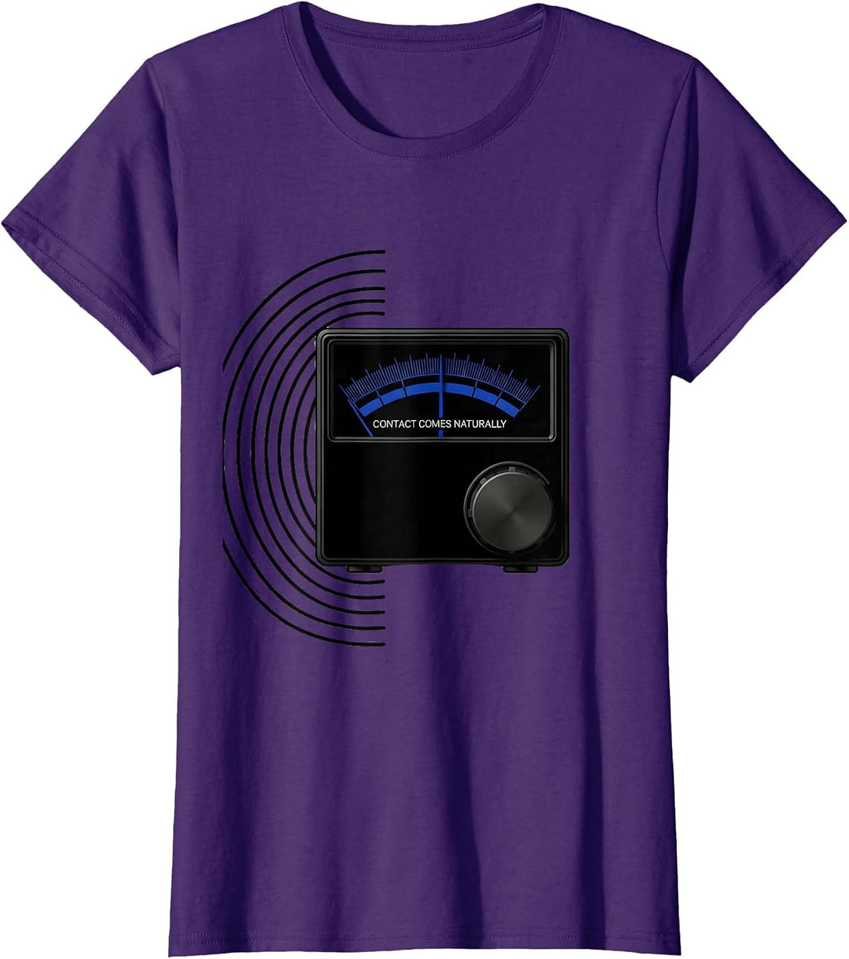 Women's Contact Comes Naturally Swiss International Ham Radio T-Shirt - Purple