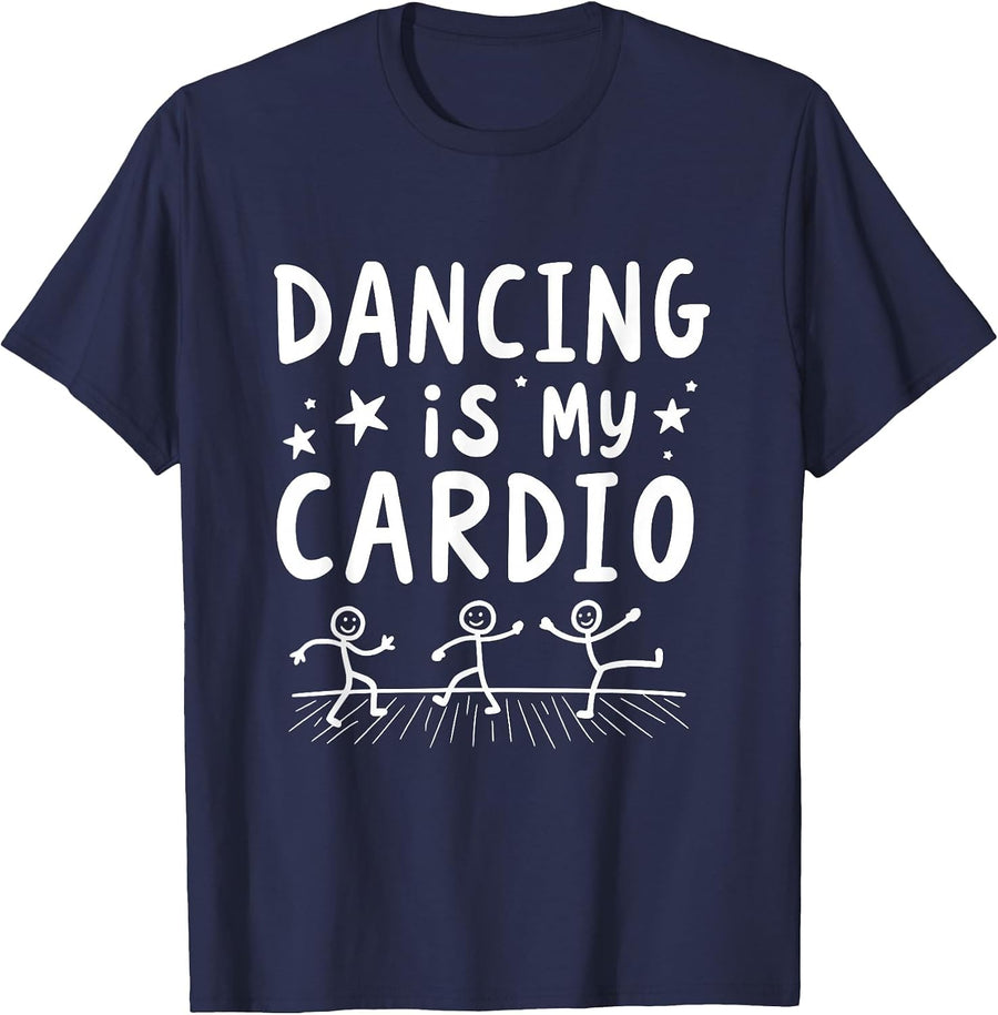 Dancing is My Cardio Dance Movement T-Shirt - Navy Blue