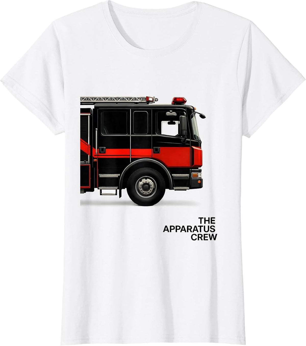 THE APPARATUS CREW New Wave Typography Firefighter Humor T-Shirt - White