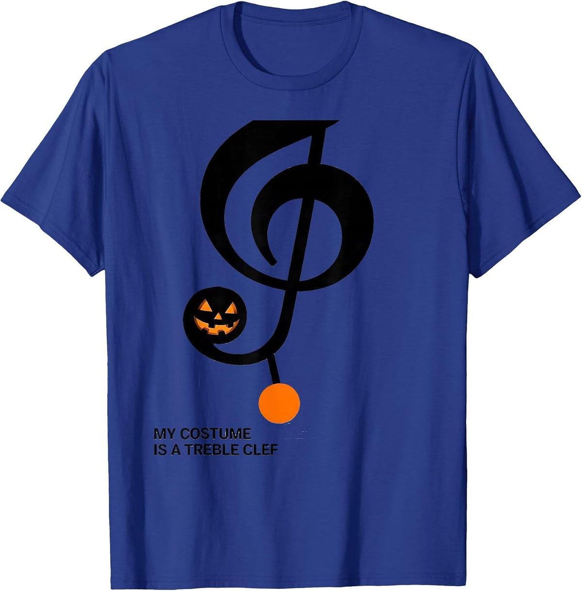 Men's My Costume Is A Treble Clef Funny Music Teacher Halloween T-Shirt - Royal Blue