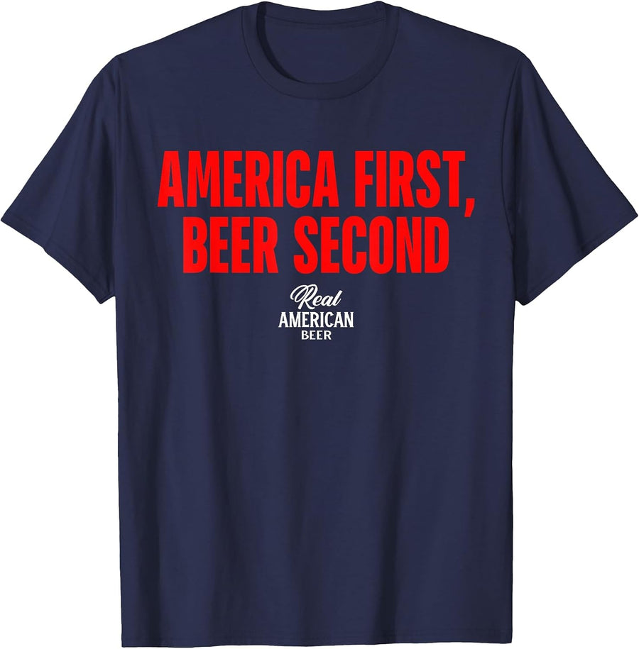 America Saying T-Shirt - Navy Blue