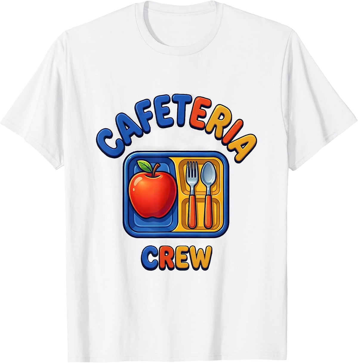 Cafeteria Crew Colorful Teacher Crew Back To School First T-Shirt - White
