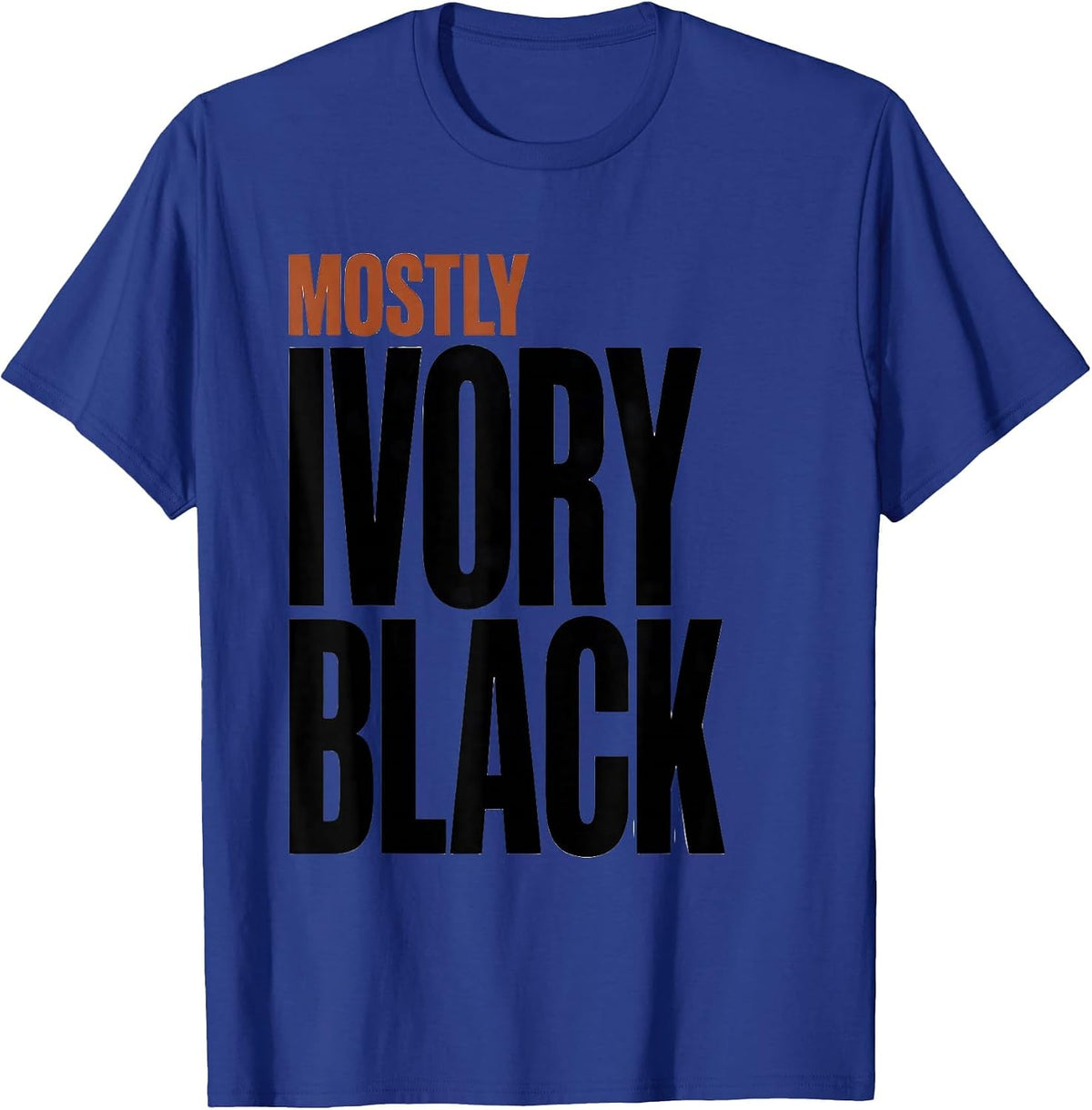 Men's Mostly Ivory Black Whimsical Art Music Teacher Halloween T-Shirt - Royal Blue