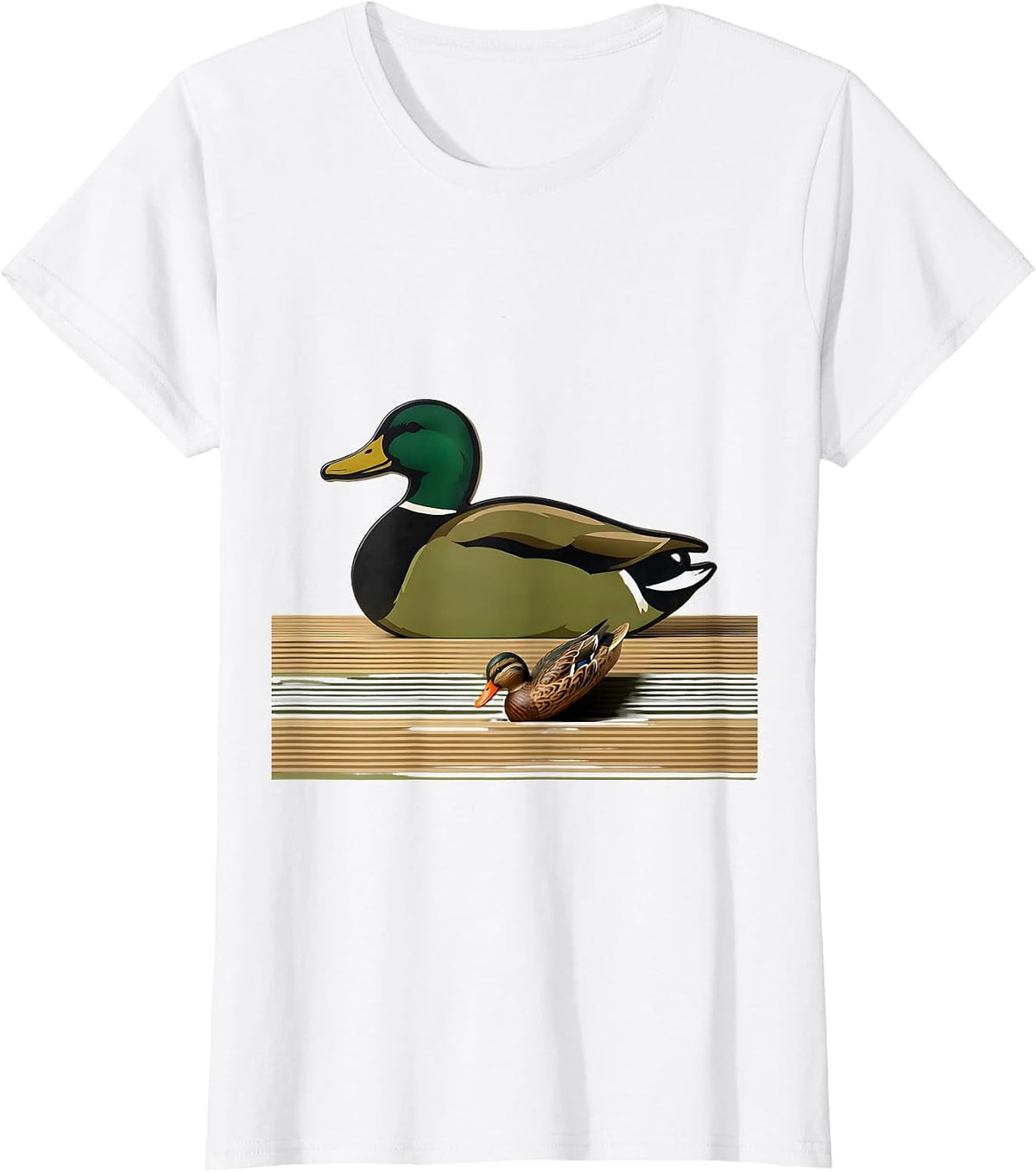 Women's Mallard Magnet Conceptual Hunting Gift Waterfowl Hunter T-Shirt - White