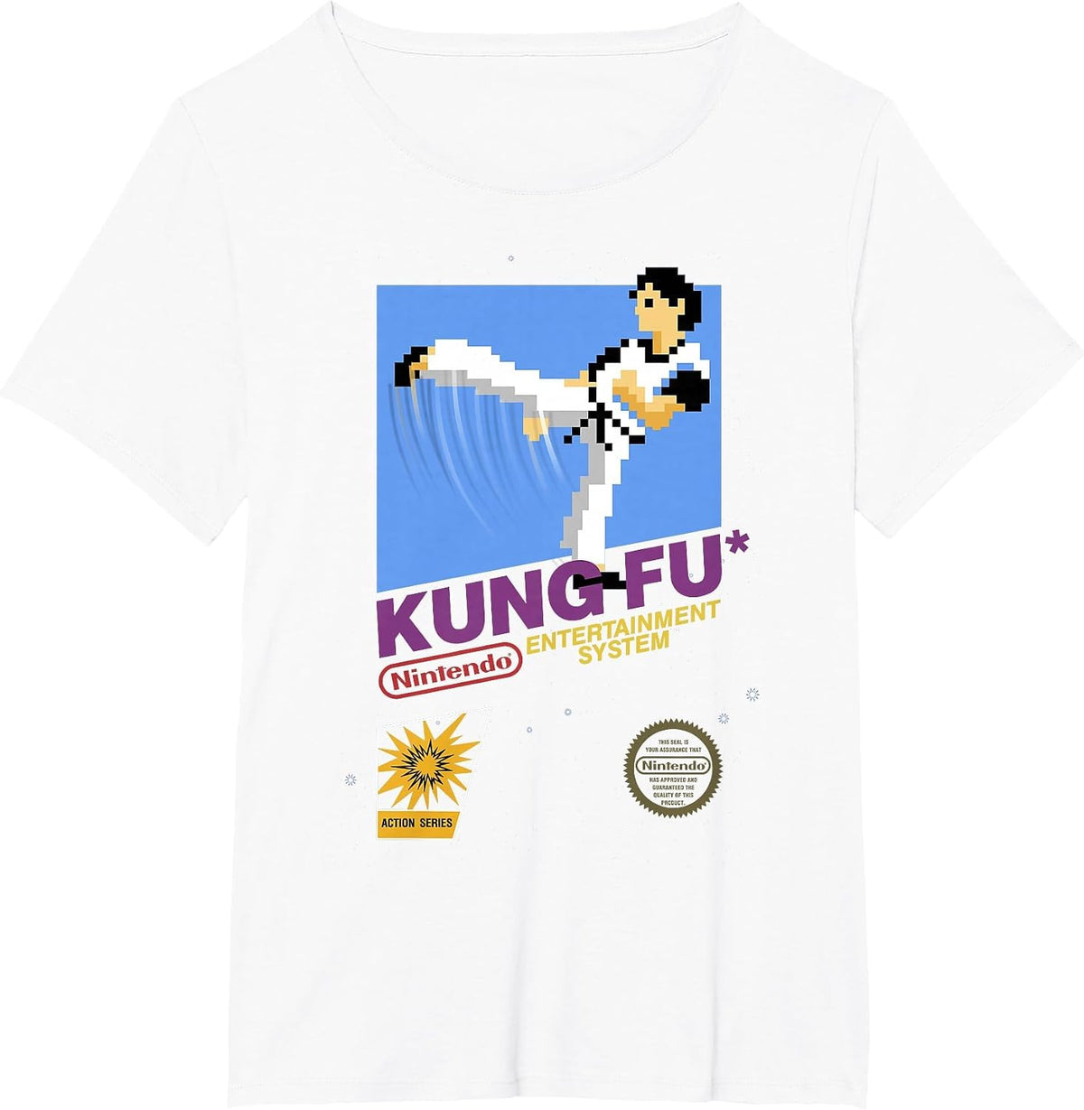Nintendo NES Kung Fu Action Series Retro Graphic T-Shirt T-Shirt - White