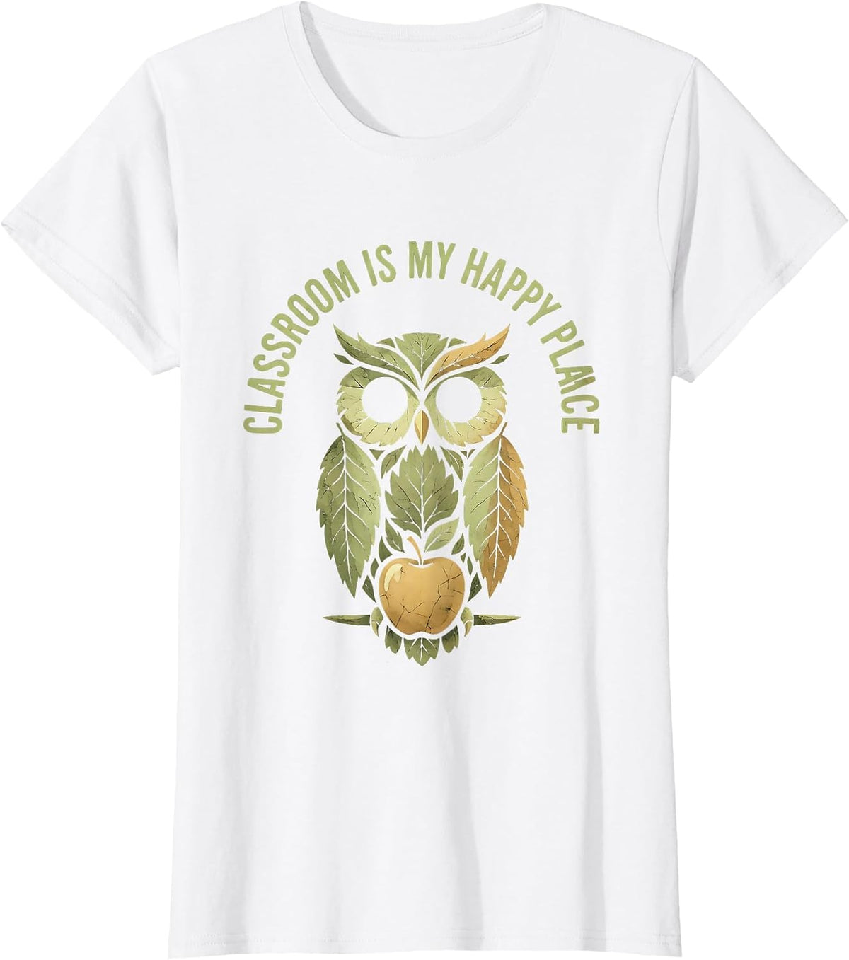Classroom Is My Happy Place Fifth Grade Teacher T-Shirt - White