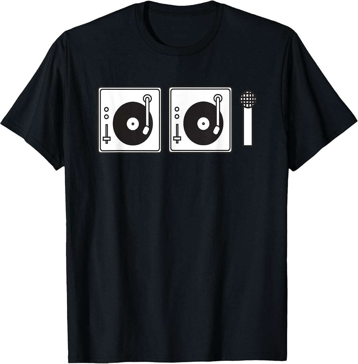 2 Turntables and a Microphone T-Shirt T-Shirt - Black