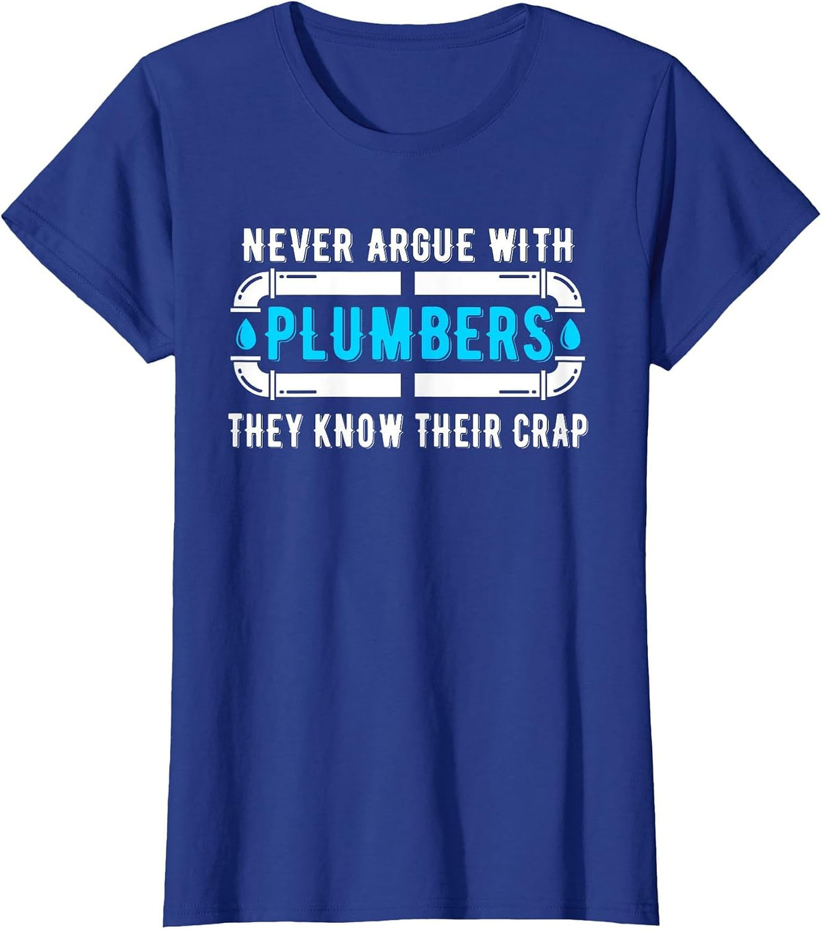 Plumber Plumbing Tools T-Shirt - Royal Blue