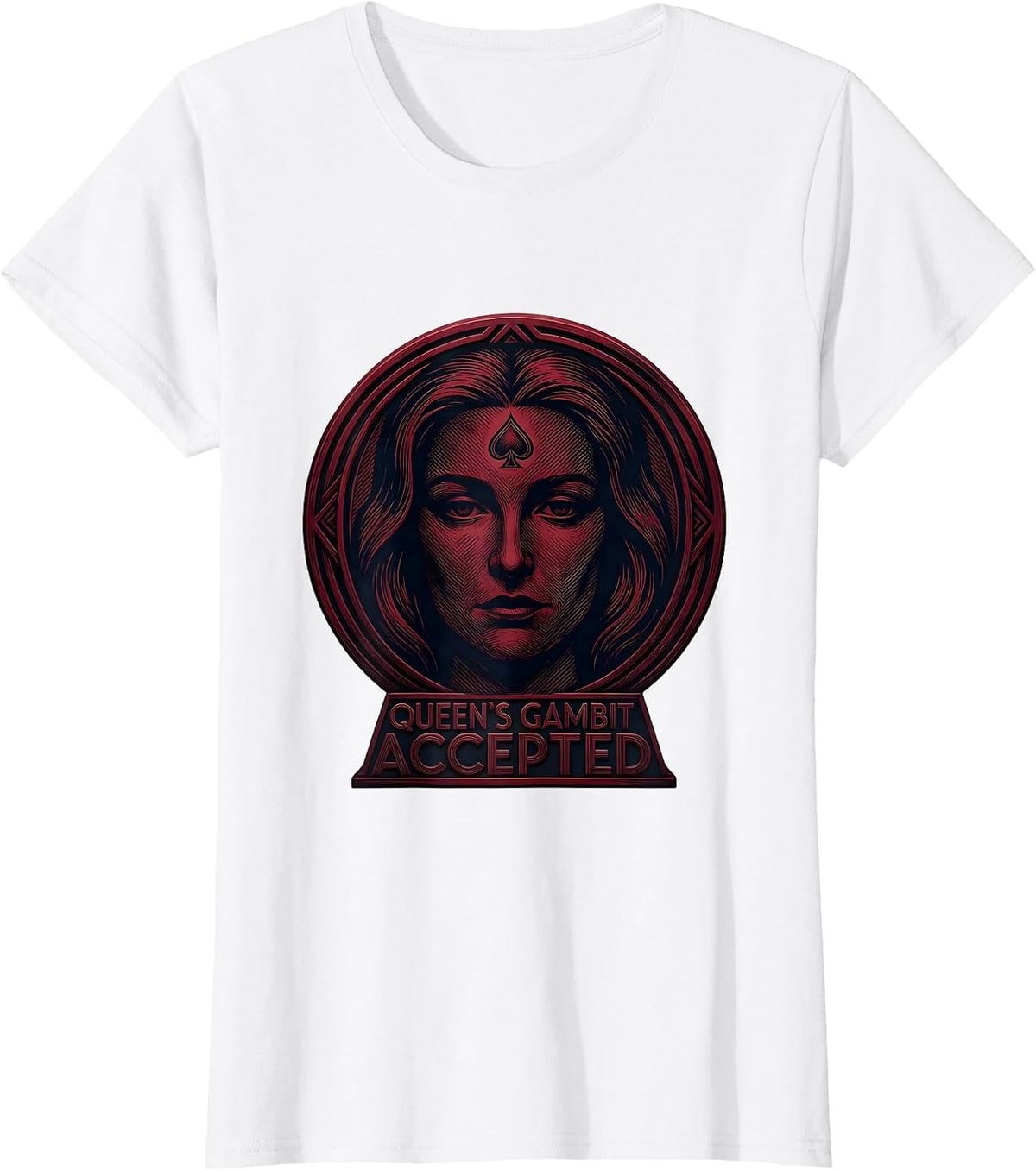 Queen's Gambit Accepted Retro Chess Queen Empowerment T-Shirt - White