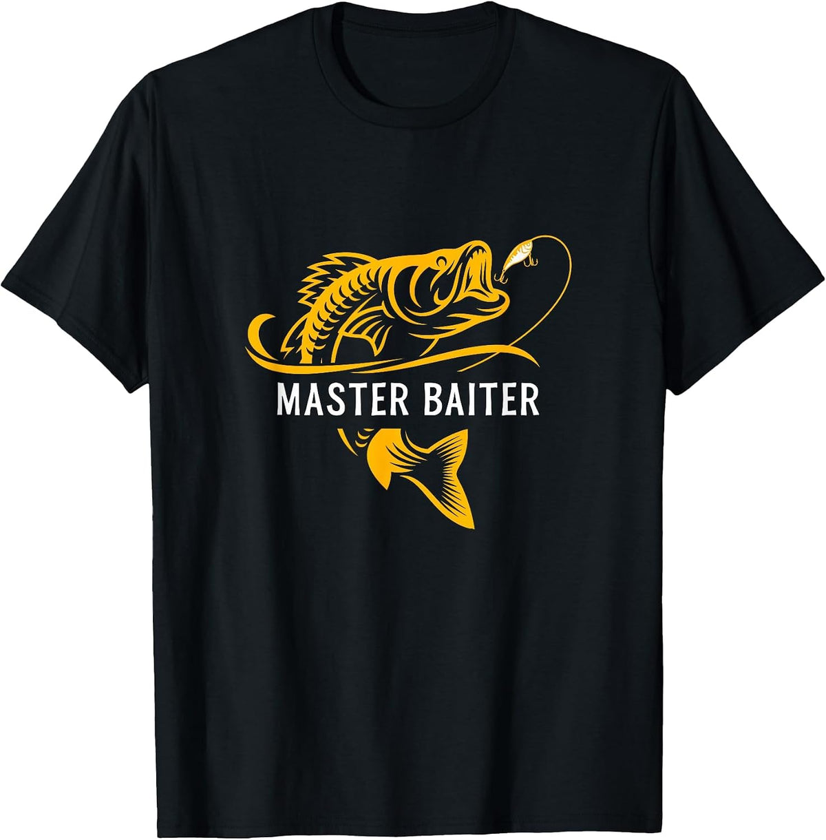 Master Baiter - Funny Fishing T-Shirt - Black