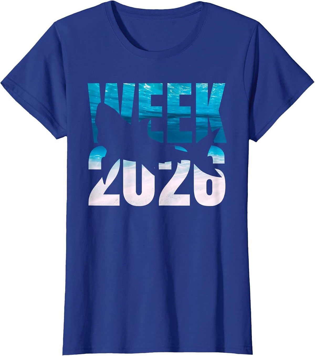 2026 Week Animal Sea Shark Lover Ocean Matching Squad Beach T-Shirt - Royal Blue