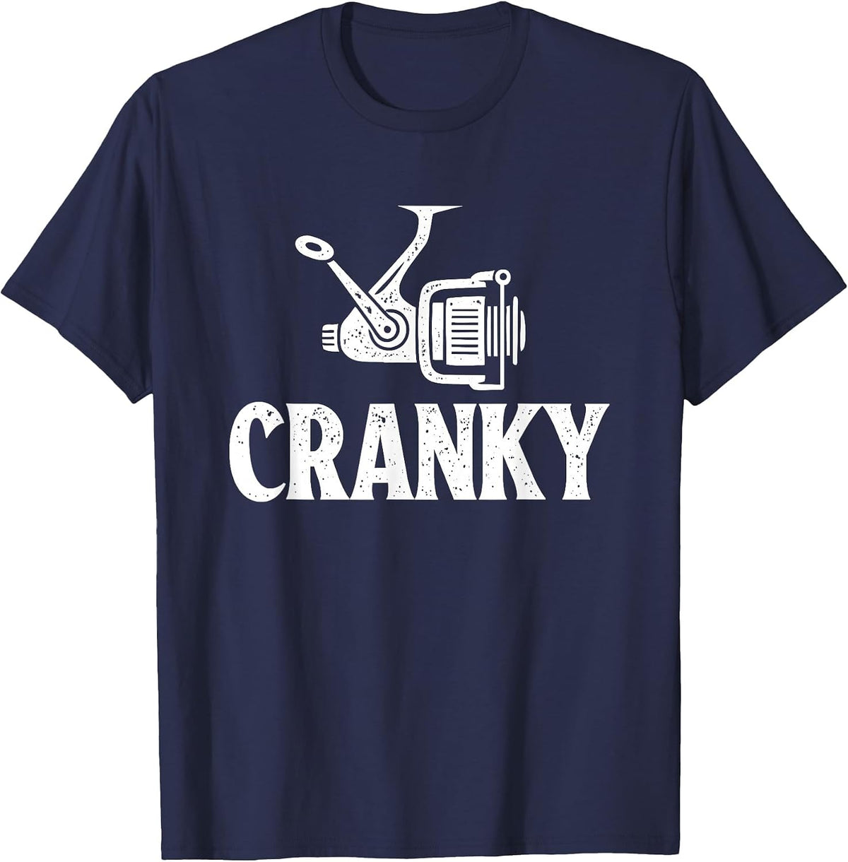 Cranky - Fishing Lover Fisherman Angler Angling T-Shirt - Navy Blue