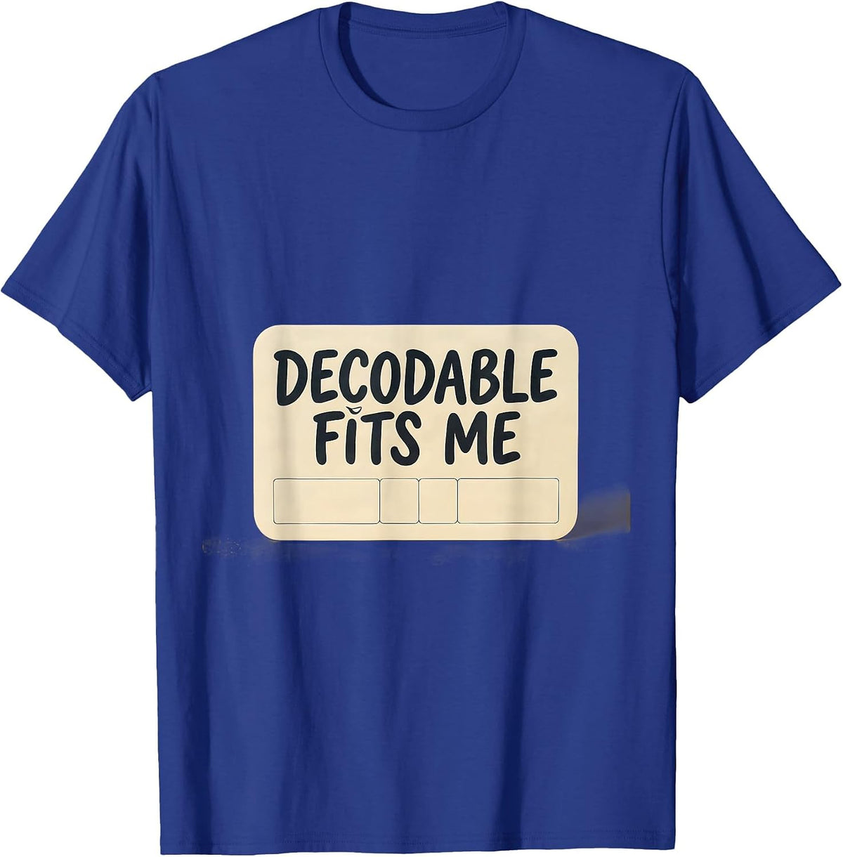Men's Decodable Fits Me Minimalist Structured Literacy Reading T-Shirt - Royal Blue