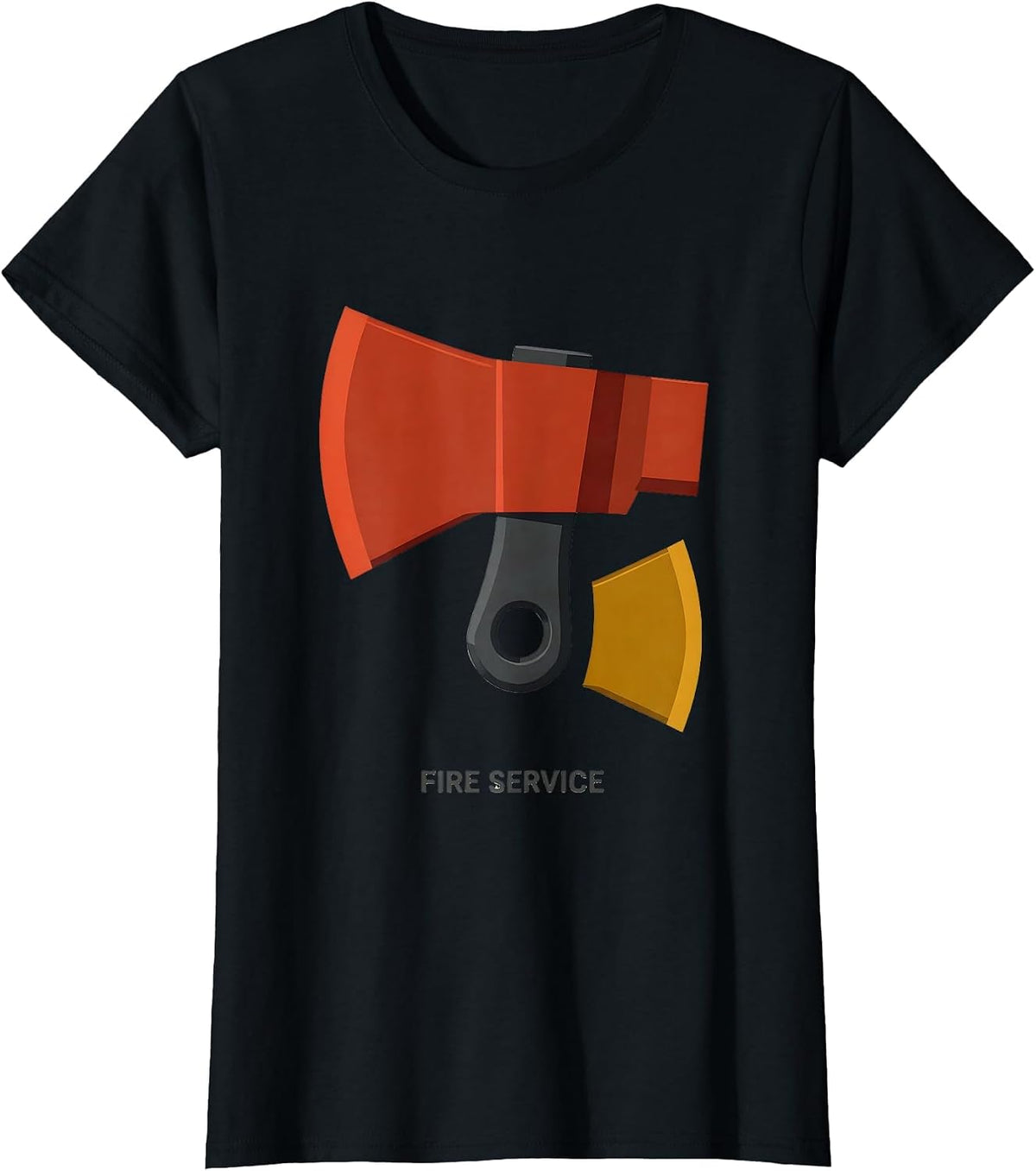Women's Fire Service Midcentury Modern Firefighter Pride Humor T-Shirt - Black