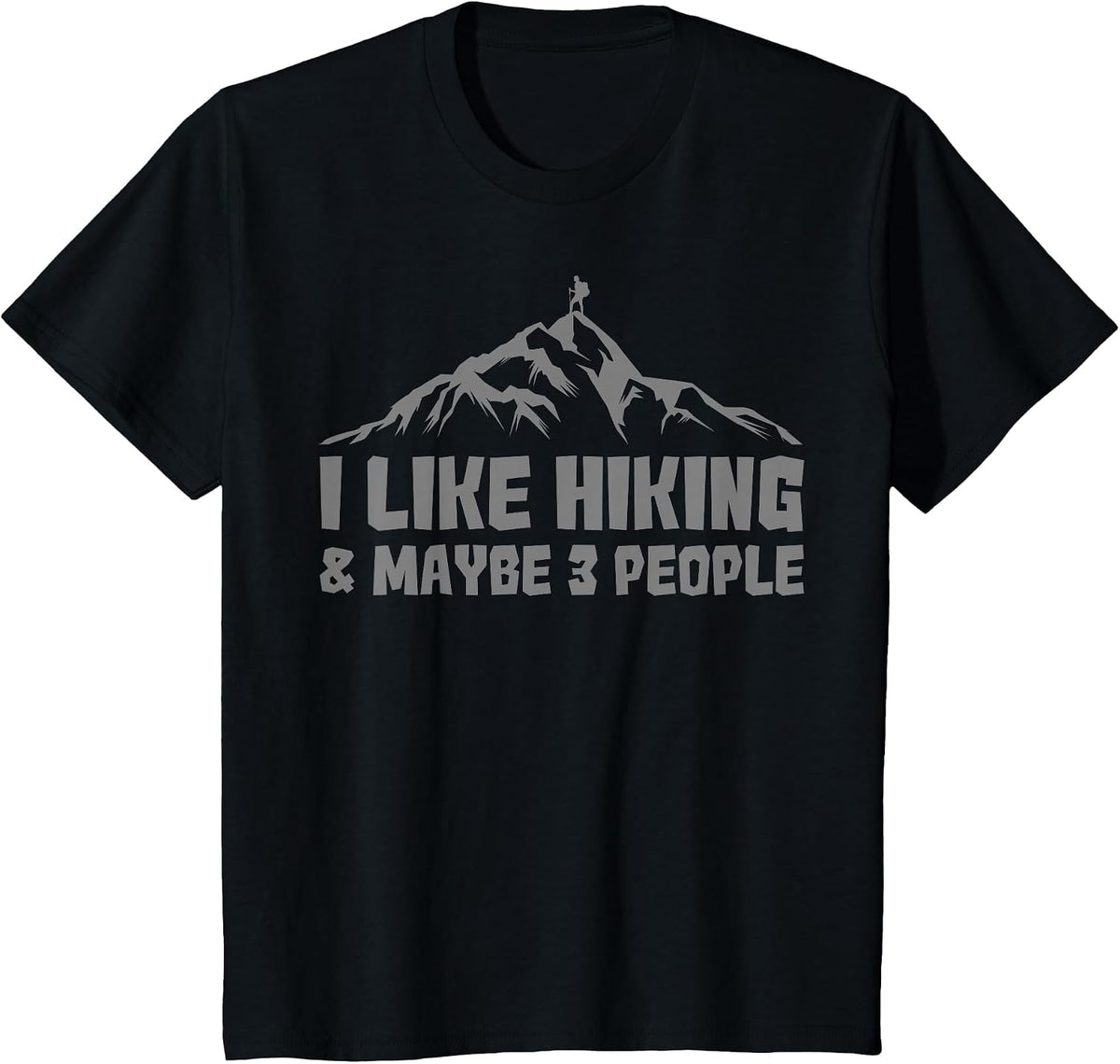 Best Hiking Graphic for Men Women Outdoorsy Hiker Hiking T-Shirt - Black