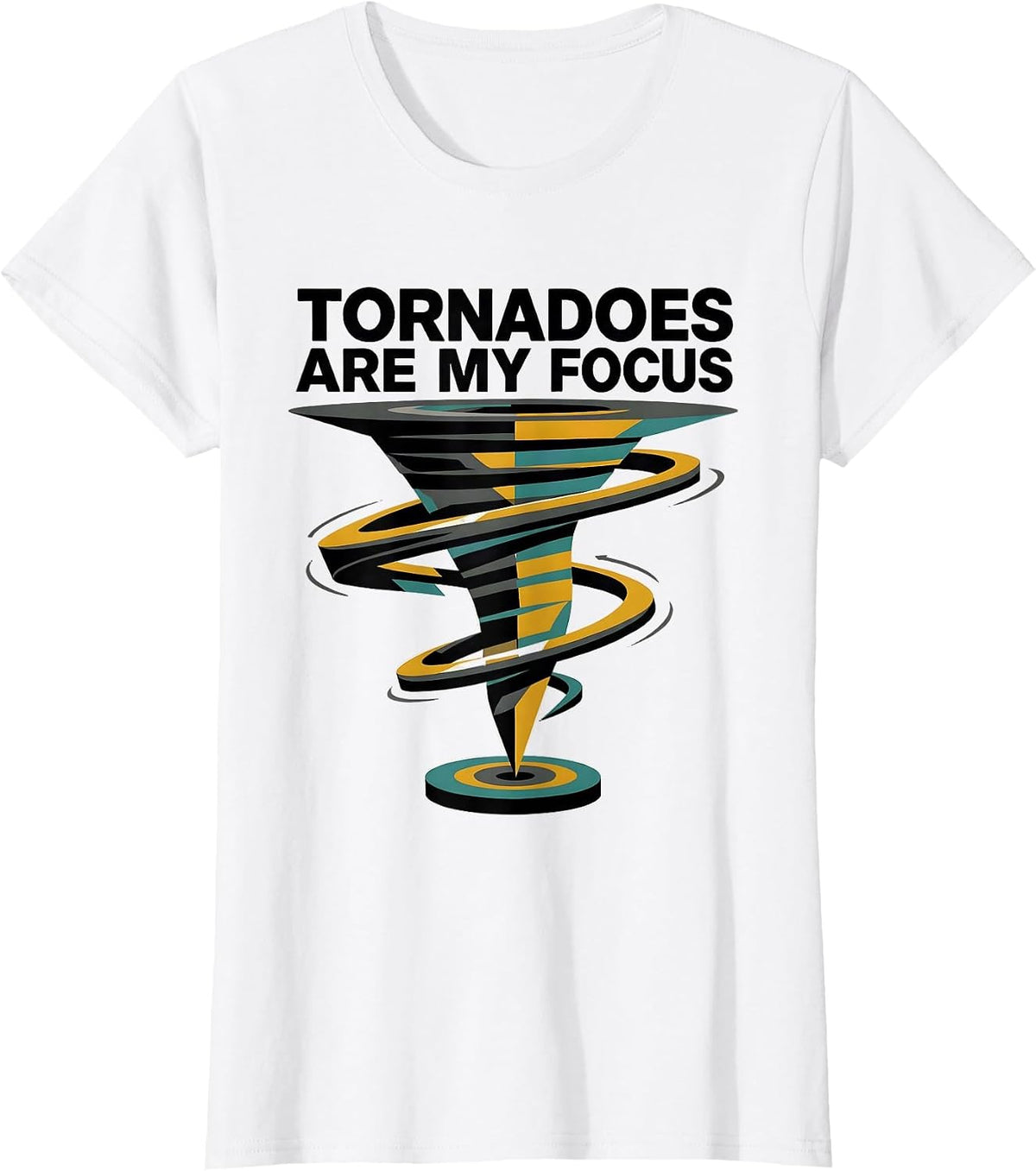 Women's Tornadoes Are My Focus Midcentury Modern Meteorology T-Shirt - White