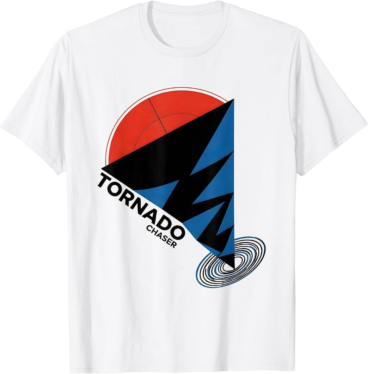 Men's Tornado Chaser Bauhaus Modernist Weather Enthusiast T-Shirt - White
