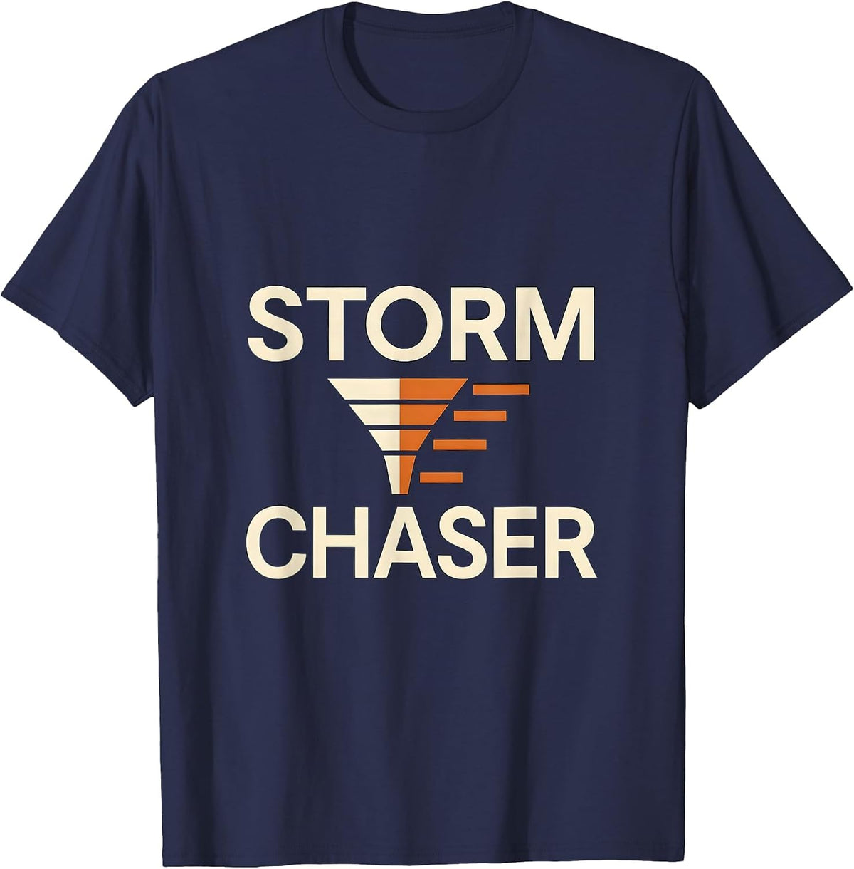 Men's Storm Chaser Minimalist Tornado Meteorology Enthusiast T-Shirt - Navy Blue