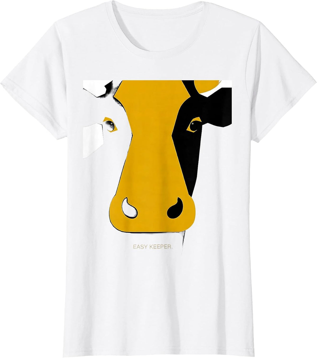 Easy Keeper Funny Cow Farm Animal Humor Farmer Gift T-Shirt - White