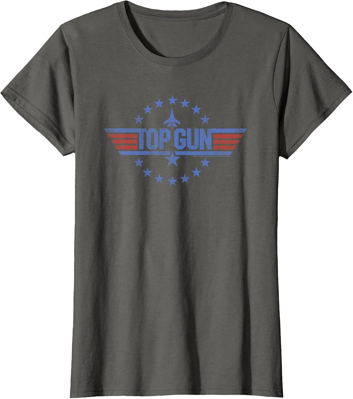 Top Gun Classic Stars Circle Logo T-Shirt - Asphalt Grey