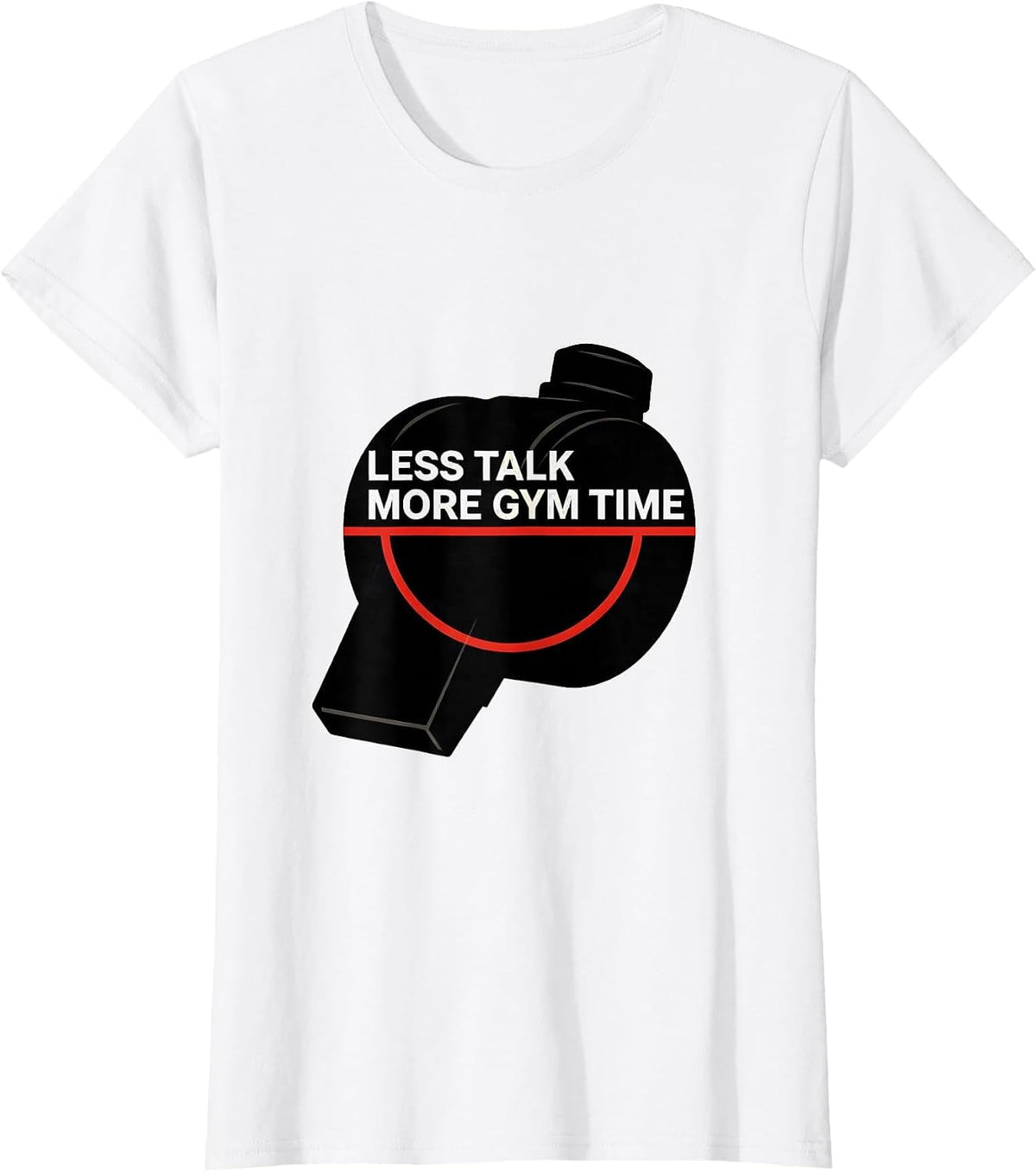 Less Talk More Gym Time Swiss International PE Teacher Back T-Shirt - White